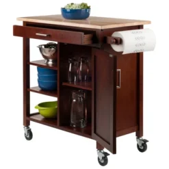 Marissa Kitchen Cart Walnut - Winsome -Baxton Home Shop GUEST 8c32cfd4 530f 4987 a5b7 32c2d1a48d05