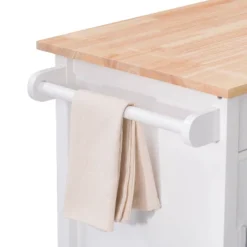Sage Wood Kitchen Cart White - CorLiving -Baxton Home Shop GUEST 8c3d6397 c45e 4730 bab8 baf85e49329e