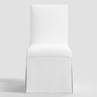 Samy Skirted Slipcover Dining Chair Twill White - Threshold™ 3 Samy Skirted Slipcover Dining Chair Twill White - Threshold™