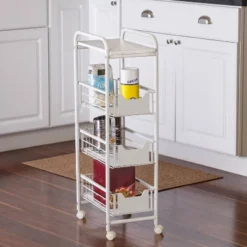 Honey-Can-Do 4 Tier Slim Cart With Pull-Out Baskets -Baxton Home Shop GUEST 8c974b6e ac9a 4818 b297 736e59fecc8f