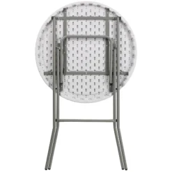 Flash Furniture 2.6-Foot Round Granite White Plastic Bar Height Folding Table -Baxton Home Shop GUEST 8d3695ca 5c62 4a6b 829f dbd207836261