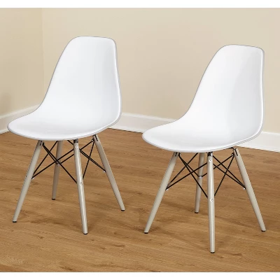 Set Of 2 Elba Dining Chairs White/Gray - Buylateral 4 Set Of 2 Elba Dining Chairs White/Gray - Buylateral - Image 2