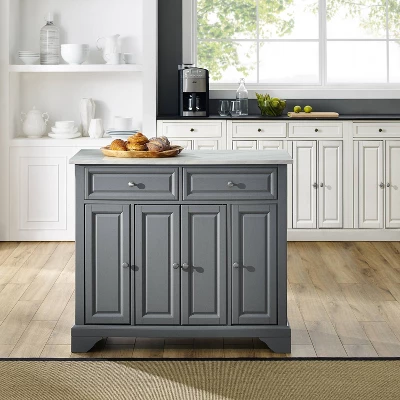 Avery Kitchen Island Gray - Crosley 10 Avery Kitchen Island Gray - Crosley - Image 8