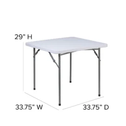 Emma And Oliver 2.81-Foot Square Granite White Plastic Folding Table - Card Table/Game Table -Baxton Home Shop GUEST 8f3ec51f 3339 4b02 8e39 fbe9c8b7af50