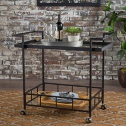 Ambrose Industrial Bar Cart - Christopher Knight Home