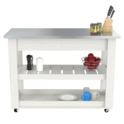 Kitchen Cart White - Inval -Baxton Home Shop GUEST 8fb42fcf c9b2 4783 acd7 a78963c41b97