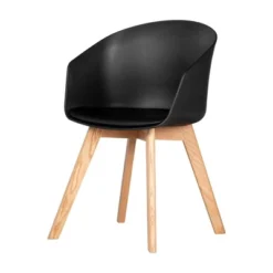 Flam Chair With Wooden Legs - South Shore -Baxton Home Shop GUEST 8fc49436 7131 4d78 b1a3 3833a664782e