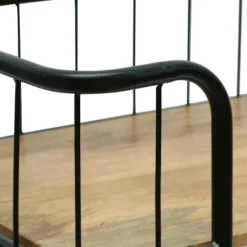 Colwill Modern Industrial Handcrafted Mango Wood Kitchen Cart With Wheels Natural/Black - Christopher Knight Home -Baxton Home Shop GUEST 915b02a8 b103 473e 830e a15110368ba0