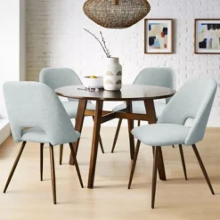 Set Of 4 Edwin Upholstered Side Chair Walnut Legs -The Pop Maison 33 Set Of 4 Edwin Upholstered Side Chair Walnut Legs -The Pop Maison -Baxton Home Shop GUEST 925bc1f2 3d95 4130 b602 9be8865c6b7c