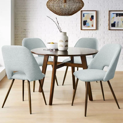 Set Of 4 Edwin Upholstered Side Chair Walnut Legs -The Pop Maison 18 Set Of 4 Edwin Upholstered Side Chair Walnut Legs -The Pop Maison - Image 16