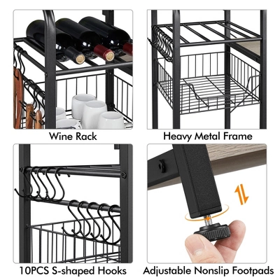 Yaheetech 4-Tier 55" Kitchen Baker's Rack With Power Outlet 5 Yaheetech 4-Tier 55" Kitchen Baker's Rack With Power Outlet - Image 3