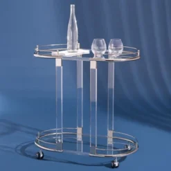 Lennon Acrylic Bar Trolley - Chrome - Safavieh 11 Lennon Acrylic Bar Trolley - Chrome - Safavieh -Baxton Home Shop GUEST 92faa1ac d22a 477a bf30 1648d1974df5