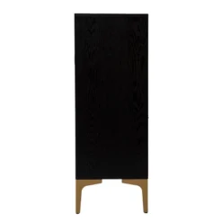 Fhamtes Two Door Bar Cabinet Black/Gold - Aiden Lane -Baxton Home Shop GUEST 95a5b617 0d49 4f21 89f2 b2c00eb127fd
