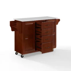 Eleanor Granite Top Kitchen Cart Mahogany - Crosley -Baxton Home Shop GUEST 96265141 5f3f 419e 9234 9a5ef553407a
