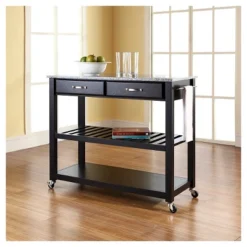 Solid Granite Top Kitchen Cart/Island With Optional Stool Storage - Crosley -Baxton Home Shop GUEST 965f220d d181 4efa a835 a6427bb6e195
