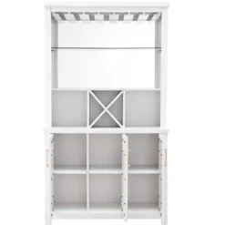 Home Source Home Bar Shelf White/Gold Mesh -Baxton Home Shop GUEST 96a50c3d d60b 4422 a4a3 9922d1da0e35