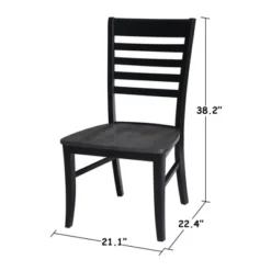 Set Of 2 Cosmo Roma Ladderback Chairs - International Concepts