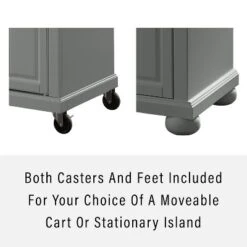 Alexandria Stainless Steel Top Kitchen Island/Cart Gray/Stainless Steel - Crosley -Baxton Home Shop GUEST 97885d19 07ac 4a36 884b b23bb1961ef3