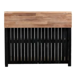 Nashhex Expandable Freestanding Kitchen Island Black/Natural - Aiden Lane -Baxton Home Shop GUEST 9801a61d 9d4e 43c2 8c5b ea3a4a3d107b