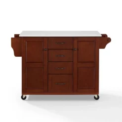 Eleanor Granite Top Kitchen Cart Mahogany - Crosley -Baxton Home Shop GUEST 994ef41e 4e52 43bd 897d e2d7582bec7a
