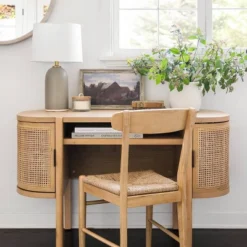 Logan Wood Dining Chair With Woven Seat - Threshold™ Designed With Studio McGee -Baxton Home Shop GUEST 9976a675 ca2f 41a0 a6ef 4a5d3b594485