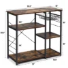 Costway Industrial Kitchen Baker's Rack Microwave Stand Utility Storage Shelf W/ 6 Hooks Steel Black 2 Costway Industrial Kitchen Baker's Rack Microwave Stand Utility Storage Shelf W/ 6 Hooks Steel Black -Baxton Home Shop GUEST 9ad0ea14 b0c3 4125 a560 0f1029d98856