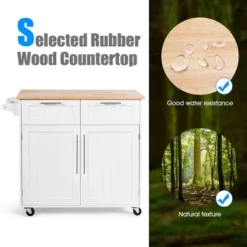 Costway Rolling Kitchen Cart Island Heavy Duty Storage Trolley Cabinet Utility White 16 Costway Rolling Kitchen Cart Island Heavy Duty Storage Trolley Cabinet Utility White -Baxton Home Shop GUEST 9b668c90 ed2c 46ff a500 6c4749177e2b