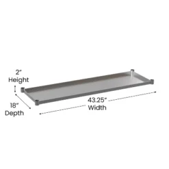 Emma And Oliver Under Shelf For Kitchen Prep And Work Tables - Adjustable Galvanized Lower Shelf For Stainless Steel Tables -Baxton Home Shop GUEST 9bf0b9bc 575e 42bc 980b f5707402f3cd