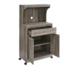 Home Source Charcoal Microwave Cart With Double Door Cabinet, 1 Drawer, And Top Shelf -Baxton Home Shop GUEST 9c4aa274 d019 4214 aeb6 e48fa7857880