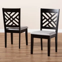 2pc Caron Upholstered Wood Dining Chair Set - Baxton Studio -Baxton Home Shop GUEST 9c6c959a 87aa 45b6 af62 9aee0483c2e8