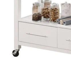 Ottawa Kitchen Island Stainless Steel And White - Acme Furniture -Baxton Home Shop GUEST 9cf5b1d7 8377 42fd a54a 4e53839b04e1