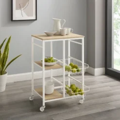 Tamarind Small Kitchen Cart White - Linon -Baxton Home Shop GUEST 9e2d2637 331a 4856 bb59 3971805530b6