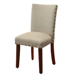 Set Of 2 Classic Parsons Chair With Nailhead Trim - Homepop -Baxton Home Shop GUEST 9e8b8f94 41b8 44bf 985f 57ea49a3d400