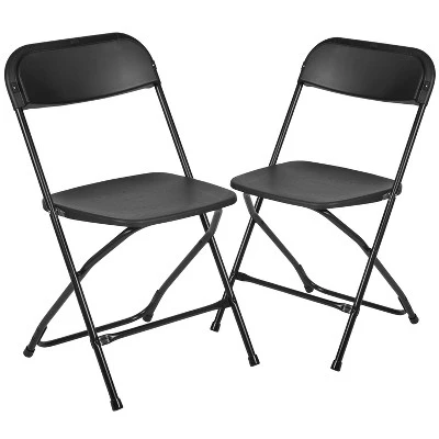 Emma And Oliver Set Of 2 Stackable Folding Plastic Chairs - 650 LB Weight Capacity 17 Emma And Oliver Set Of 2 Stackable Folding Plastic Chairs - 650 LB Weight Capacity - Image 15