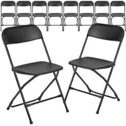 Emma And Oliver Set Of 10 Stackable Folding Plastic Chairs - 650 LB Weight Capacity -Baxton Home Shop GUEST a0732d7a 580a 4e49 a6df adc6815bdb89