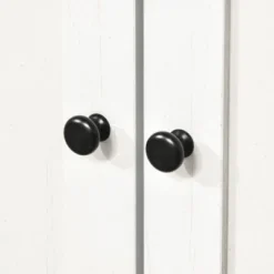 HOMCOM 63.5" Kitchen Buffet With Hutch, Pantry Storage Cabinet With 4 Shelves, Drawers, Framed Glass Doors, Open Microwave Countertop, Antique White -Baxton Home Shop GUEST a11a5c4f a85f 4595 87e6 9dd1cf14a497