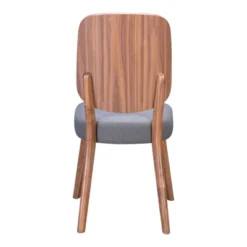 Set Of 2 Retro Modern Curved Back Dining Chair Walnut/Light Gray - ZM Home -Baxton Home Shop GUEST a169ca25 6bb8 4975 9bd9 478489cb9fb2