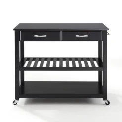 Black Granite Top Kitchen Prep Cart Black - Crosley -Baxton Home Shop GUEST a1bb680c 2c6e 4a92 ac2a 5284aa98bea4