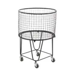 Industrial Metal Storage Cart Round Black CosmoLiving By Cosmopolitan -Baxton Home Shop GUEST a1e2dce3 1fef 48ee 80c1 a6916ed29b7a
