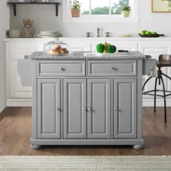 Alexandria Kitchen Island With Solid Granite Top Vintage Gray - Crosley 17 Alexandria Kitchen Island With Solid Granite Top Vintage Gray - Crosley -Baxton Home Shop GUEST a32af193 8392 4081 9228 cfb0b18ce93c