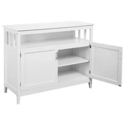 Costway Modern Kitchen Storage Cabinet Buffet Server Table 36" Sideboard Dining Wood White -Baxton Home Shop GUEST a3cadef0 0933 415b a7d9 e874e81b6a0a