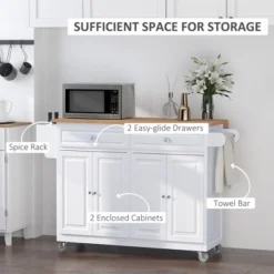 HOMCOM Rolling Kitchen Island Storage Cart Table W/ Drop Leaf Top 15 HOMCOM Rolling Kitchen Island Storage Cart Table W/ Drop Leaf Top -Baxton Home Shop GUEST a45453ad e7e6 4788 9fa8 ea31c88d7ee4