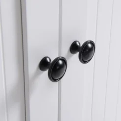 HOMCOM Fluted-Style Wooden Kitchen Island, Storage Cabinet W/ Drawer, Open Shelving, And Interior Shelving For Dining Room -Baxton Home Shop GUEST a46f2ec7 bb92 48f1 aa28 b0a95914b8d0