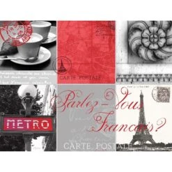 Evergreen Paris Cafe TV Trays With Stand, Set Of 4 -Baxton Home Shop GUEST a6790f7c 3c37 4ef3 b455 d7695adf4818