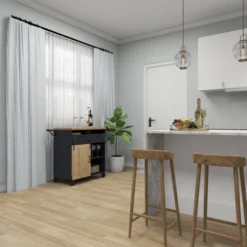 Industrial Rolling Cart Black - Olivia & May -Baxton Home Shop GUEST a70a1325 25ad 460d bc6f e18a60355d46