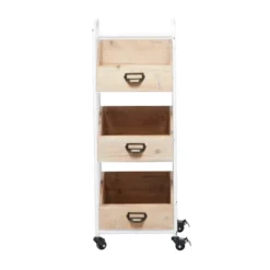 Industrial Wood Storage Cart Brown - Olivia & May -Baxton Home Shop GUEST a84d4d8d 0454 469d 8ebd 4f3643eb2cf9