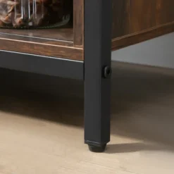 HOMCOM Industrial Farmhouse Buffet Cabinet, Kitchen Sideboard With Sliding Barn Doors, 3 Drawers And Adjustable Shelves For Living Room, Rustic Brown -Baxton Home Shop GUEST a854099d bae6 4ec9 85a1 5028144dc488