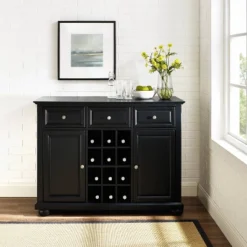 Alexandria Sideboard Cabinet With Wine Storage Black - Crosley 16 Alexandria Sideboard Cabinet With Wine Storage Black - Crosley -Baxton Home Shop GUEST a96c7e51 bcda 4aef 988e bdf429f64a9a