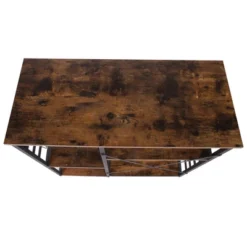 Wood And Metal Bakers Rack With 4 Shelves And Wire Basket Brown/Black - Benzara 15 Wood And Metal Bakers Rack With 4 Shelves And Wire Basket Brown/Black - Benzara -Baxton Home Shop GUEST a9c4c2df 6f6e 4761 8ec2 887592aa4667