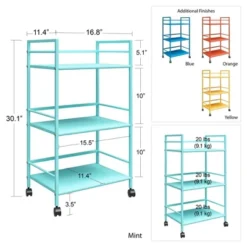 Cache Metal Rolling Cart Blue - Novogratz -Baxton Home Shop GUEST a9cd7f56 8f3c 4366 9a1d 7a2491d8a811